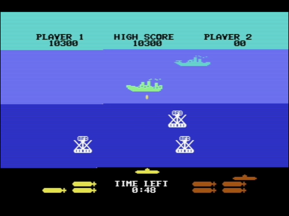 Gameplay of Sea Wolf for Commodore 64